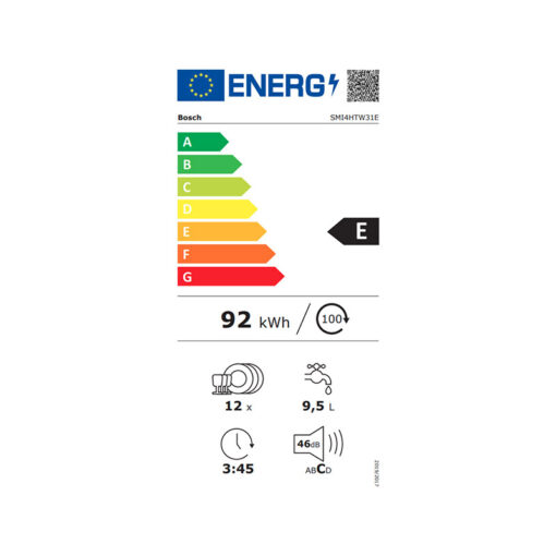 Bosch SMI4HTW31E Εντοιχιζόμενο Πλυντήριο Πιάτων με Wi-Fi για 12 Σερβίτσια 60cm Λευκό - Image 3
