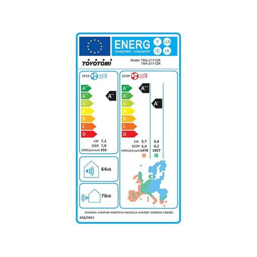 Toyotomi Izuru Eco II TRN/TRG-2171ZR Κλιματιστικό Inverter 24000 BTU A++/A+ με Ιονιστή και WiFi - Image 4