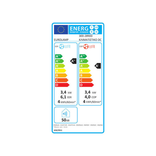 Eurolamp Aere 300-28900 Κλιματιστικό Inverter 12000 BTU A++/A+ - Image 3