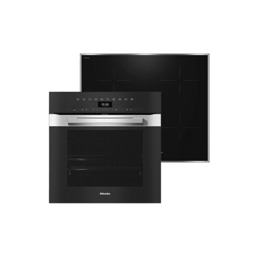 Miele H 7460 B + KM 7361 FR Φούρνος Άνω Πάγκου 76lt με Επαγωγικές Εστίες