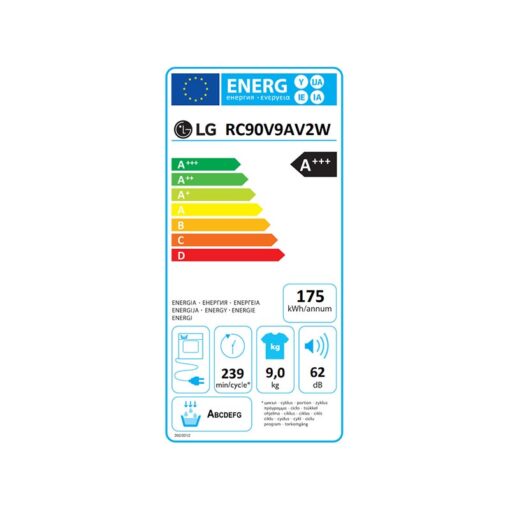 LG RC90V9AV2W Στεγνωτήριο 9kg A+++ με Αντλία Θερμότητας - Image 5