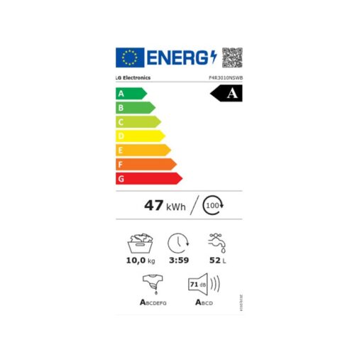 LG F4R3010NSWB Πλυντήριο Ρούχων 10kg με Ατμό 1400 Στροφών - Image 5