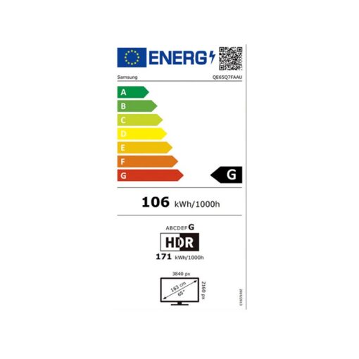 Ενεργειακή ετικέτα από τηλεόραση smart tv - Samsung - QE65Q7FA