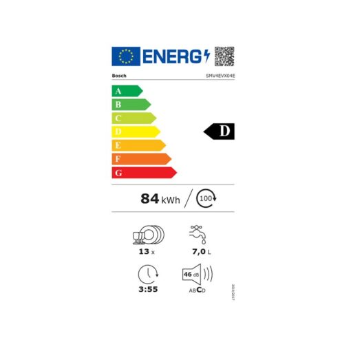 Bosch SMV4EVX04E Εντοιχιζόμενο Πλυντήριο Πιάτων με Wi-Fi για 13 Σερβίτσια 60cm Λευκό - Image 2