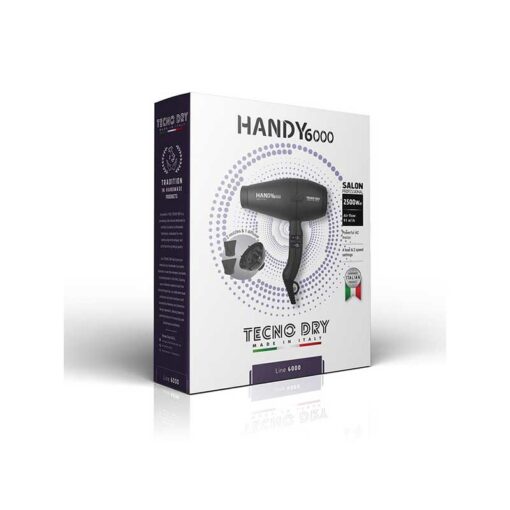 Tecno Elettra Handy6000 Superpower Πιστολάκι Μαλλιών με Φυσούνα 2400W - Image 2