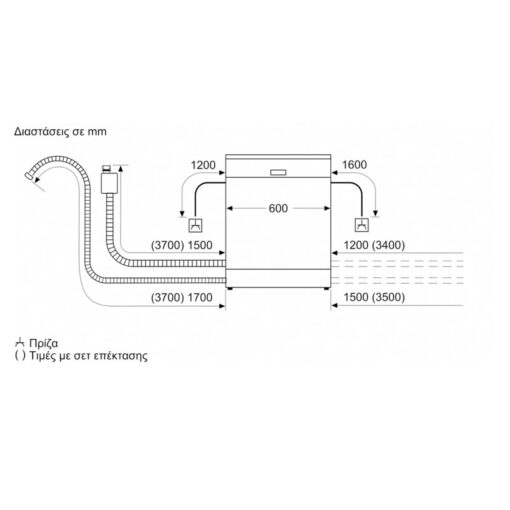 Neff S155EAX16E Πλήρως Εντοιχιζόμενο Πλυντήριο Πιάτων για 13 Σερβίτσια - Image 5
