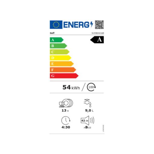 Neff S155EAX16E Πλήρως Εντοιχιζόμενο Πλυντήριο Πιάτων για 13 Σερβίτσια - Image 6