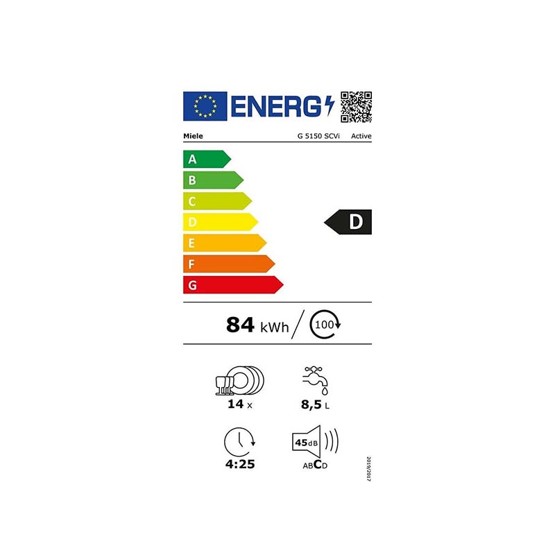 Miele G 5150 SCVI Active Εντοιχιζόμενο Πλυντήριο Πιάτων για 14 Σερβίτσια 59.8cm Λευκό (12147260) - Image 3