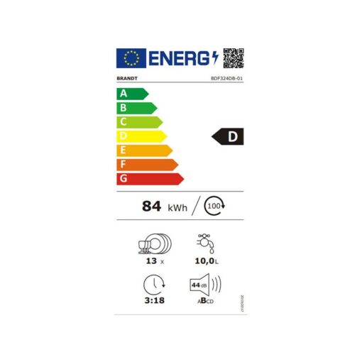 Brandt BDF324DB Ελεύθερο Πλυντήριο Πιάτων για 13 Σερβίτσια 59.8cm Μαύρο - Image 3