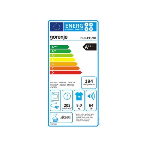 Gorenje DHNA93 Στεγνωτήριο 9kg A+++ με Αντλία Θερμότητας - Image 4