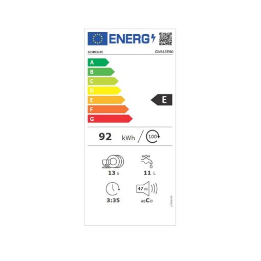 Gorenje GV643E90 Εντοιχιζόμενο Πλυντήριο Πιάτων για 16 Σερβίτσια 59.8cm - Image 5