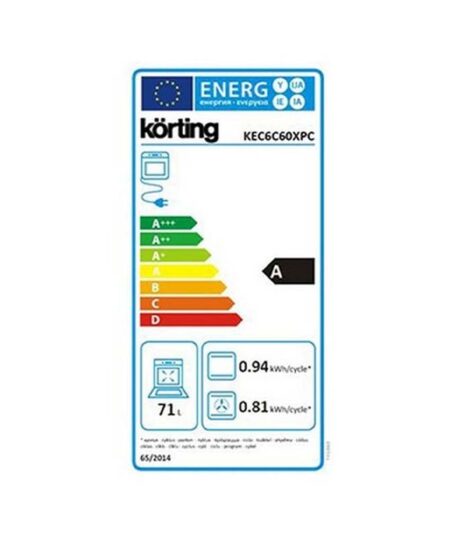 Alternative view of Korting KEC6C60XPC Κουζίνα 71lt με Κεραμικές Εστίες Inox