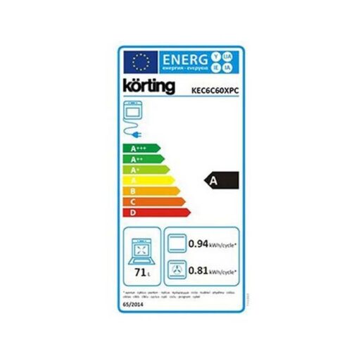 Korting KEC6C60XPC Κουζίνα 71lt με Κεραμικές Εστίες Inox - Image 2