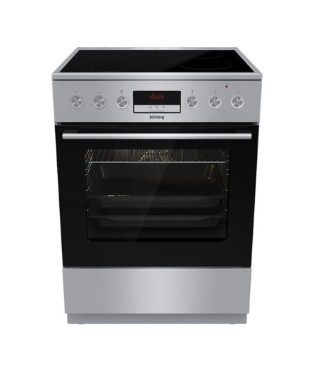 Korting KEC6C60XPC Κουζίνα 71lt με Κεραμικές Εστίες Inox