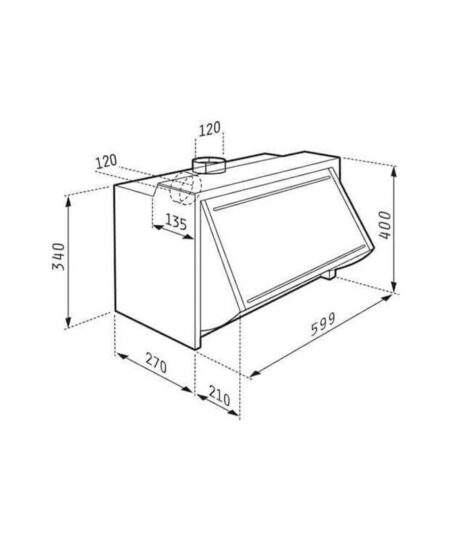 Alternative view of Pyramis Essential Turbo Απορροφητήρας Πτυσσόμενος 60cm Λευκός (065023701)