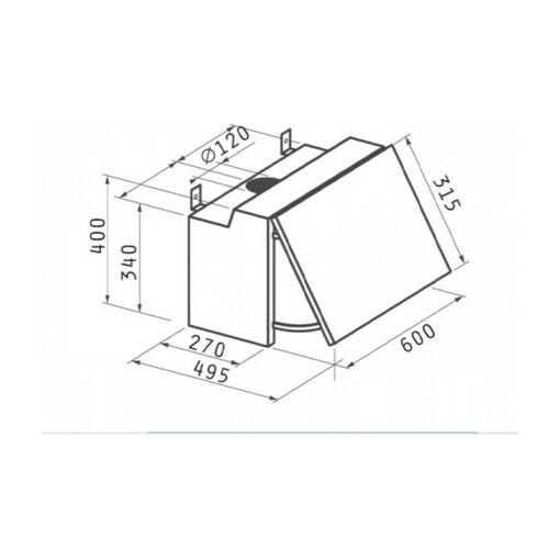 Pyramis Essential Turbo Απορροφητήρας Πτυσσόμενος 60cm Λευκός (065023701) - Image 3