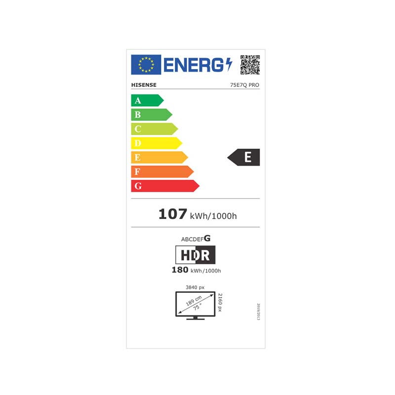 Hisense 75E7Q Pro Τηλεόραση Smart 75" 4K UHD QLED HDR (2025) - Image 3