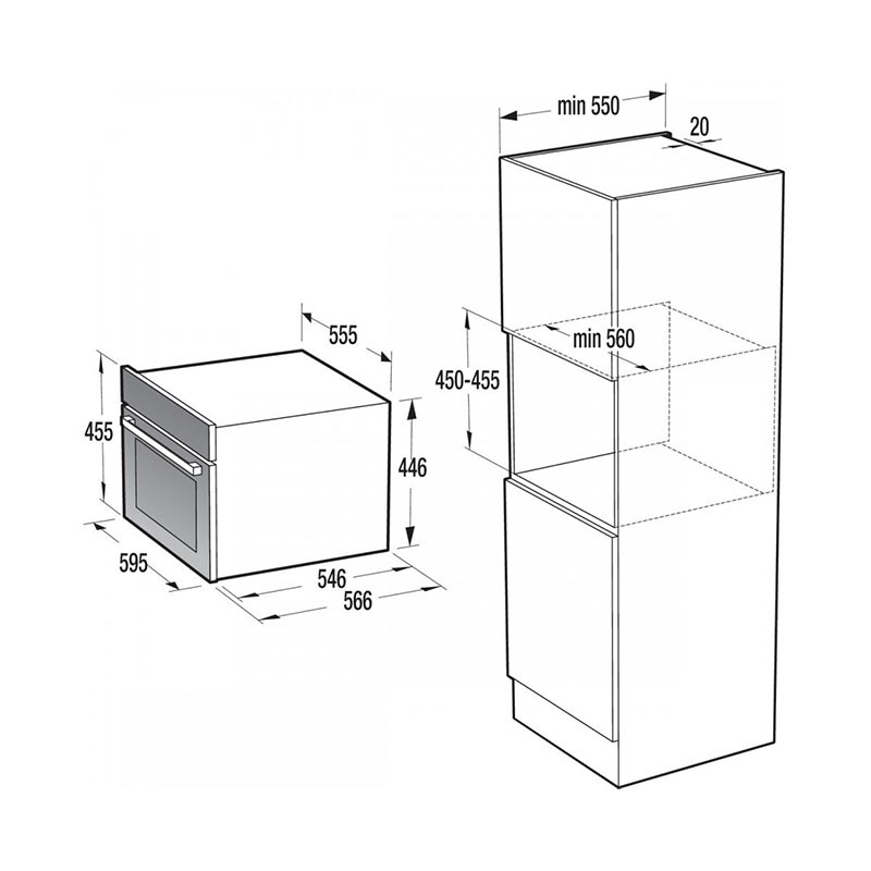 Gorenje BCM4547A10X Εντοιχιζόμενος Φούρνος Μικροκυμάτων με Grill 50lt Inox (034071001) - Image 3