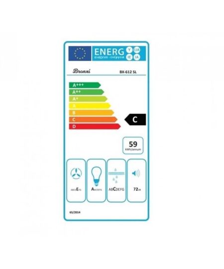 Alternative view of Bronxi BX-612SL Απορροφητήρας Ελεύθερος 60cm με 2 Μοτέρ Inox