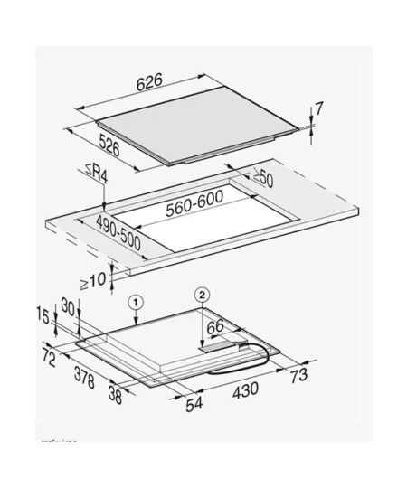 Alternative view of Miele KM 7464 FR Επαγωγική Εστία με Πλαίσιο Αυτόνομη με Λειτουργία Κλειδώματος (11022890)