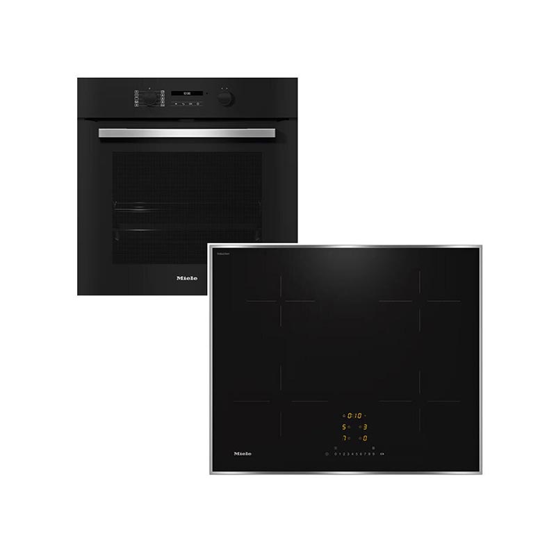 Miele H 2766-1 BP + KM 7361 FR D Φούρνος Άνω Πάγκου 76lt με Επαγωγικές Εστίες
