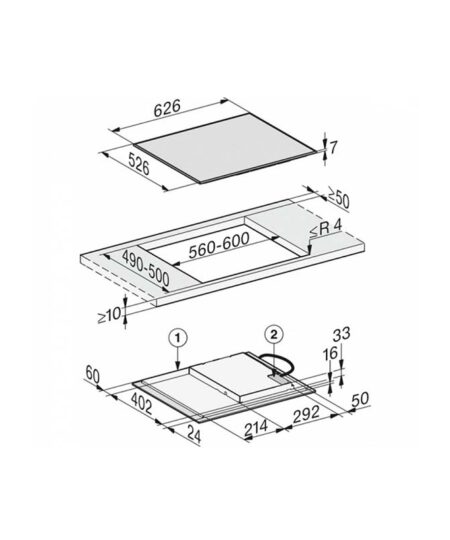 Alternative view of Miele KM 7361 FR Επαγωγική Εστία με Πλαίσιο Αυτόνομη με Λειτουργία Κλειδώματος (12315500)