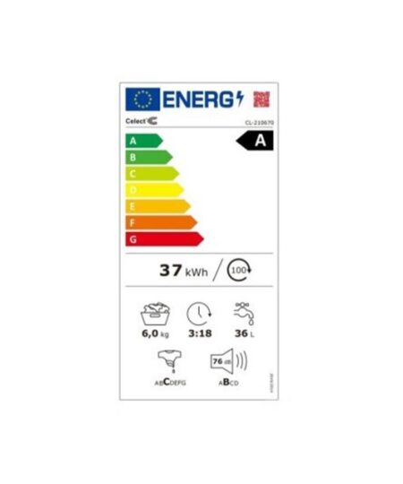 Alternative view of Celect CL-210670 Πλυντήριο Ρούχων 6kg με Τεχνολογία Ατμού 1000 Στροφών