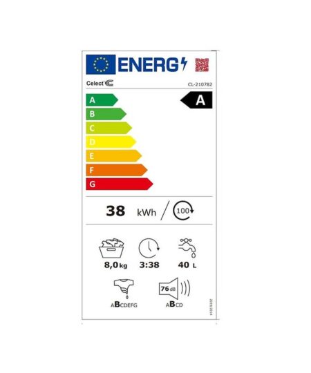 Alternative view of Celect CL-210782 Πλυντήριο Ρούχων 8kg με Τεχνολογία Ατμού 1200 Στροφών