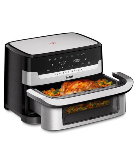 Alternative view of Tefal Dual Easy Fry Flex EY922DE0 Φριτέζα Αέρος με Διπλό Αποσπώμενο Κάδο 9lt Ασημί