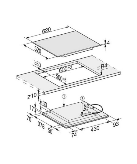 Alternative view of Miele KM 7564 FL Επαγωγική Εστία Αυτόνομη με Λειτουργία Κλειδώματος (11022960)