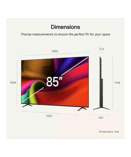 Alternative view of LG 85NU8E0B3LA Τηλεόραση Smart 85" 4K UHD LED AI HDR (2026)