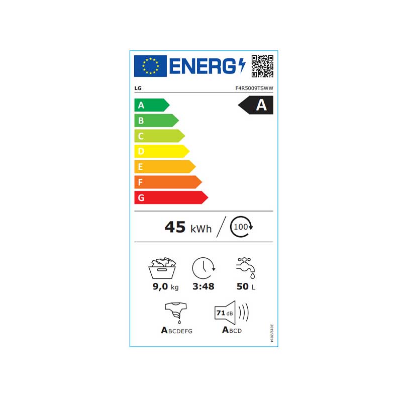 LG F4R5009TSWW Πλυντήριο Ρούχων 9kg με Τεχνολογία Ατμού 1400 Στροφών - Image 4