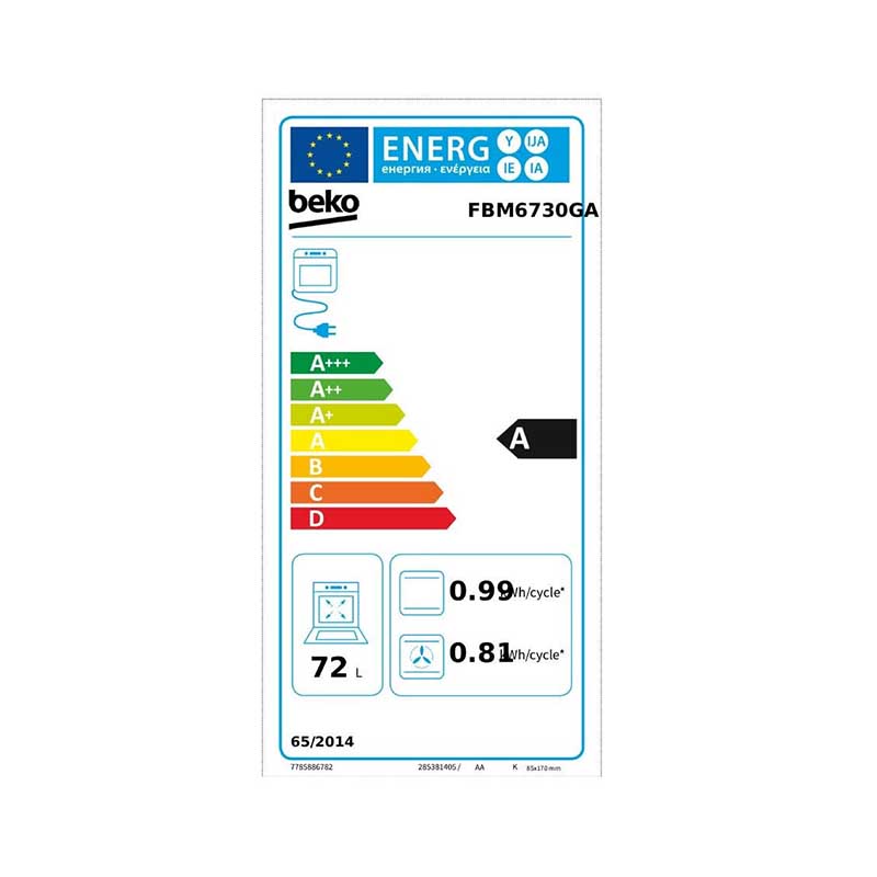 Beko FBM6730GA Κουζίνα 72lt με Κεραμικές Εστίες Μαύρη - Image 4