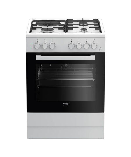 Beko FSE63110DW Κουζίνα 66lt με Εστίες Φυσικού Αερίου & Ρεύματος Λευκή