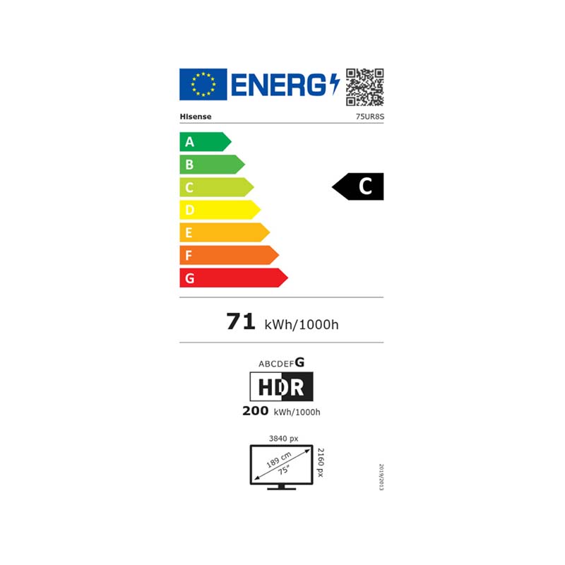 Hisense 75UR8S Τηλεόραση Smart 75" 4K UHD RGB-Mini LED HDR (2026) - Image 2