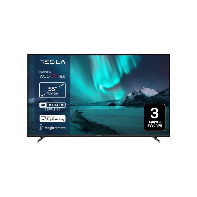 Tesla 55E655BUW Τηλεόραση Smart 55" 4K UHD LED HDR (2025)