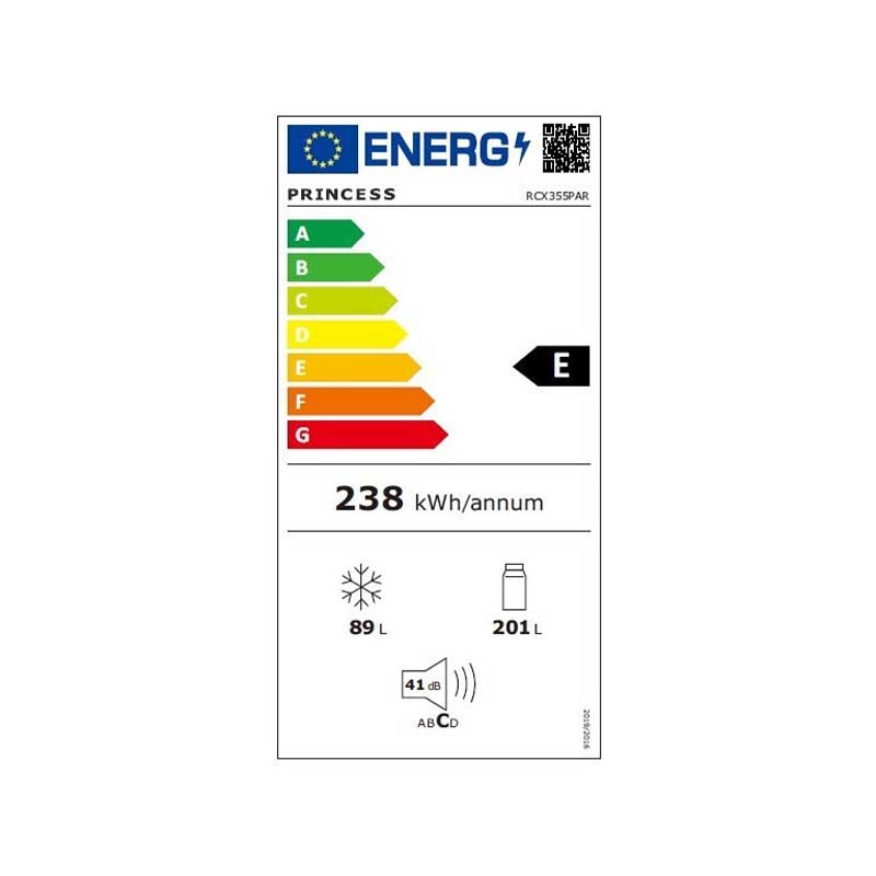 Princess RCX355PAR Ψυγειοκαταψύκτης 290lt Total NoFrost Inox - Image 3