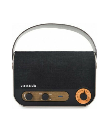 Aiwa RBTU-600 Φορητό Ραδιόφωνο Επαναφορτιζόμενο με Bluetooth και USB Vintage Black