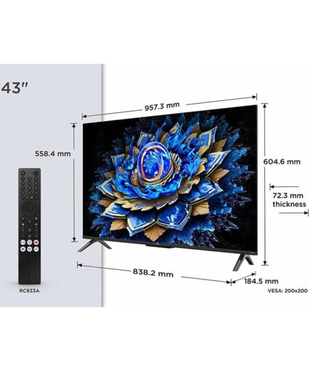Alternative view of TCL 43T69C Τηλεόραση Smart 43" 4K UHD QLED HDR (2025)