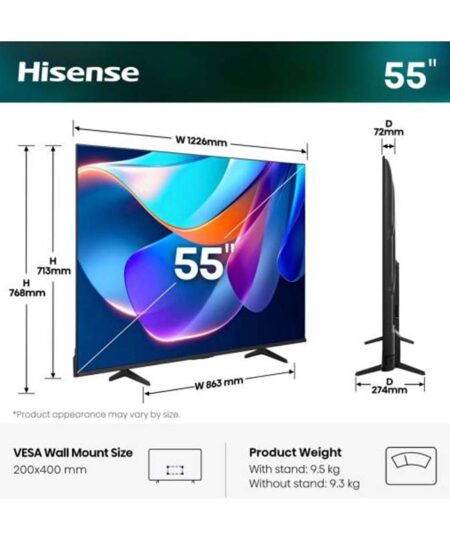 Alternative view of Hisense 55A6S Τηλεόραση Smart 55" 4K UHD DLED HDR (2026)