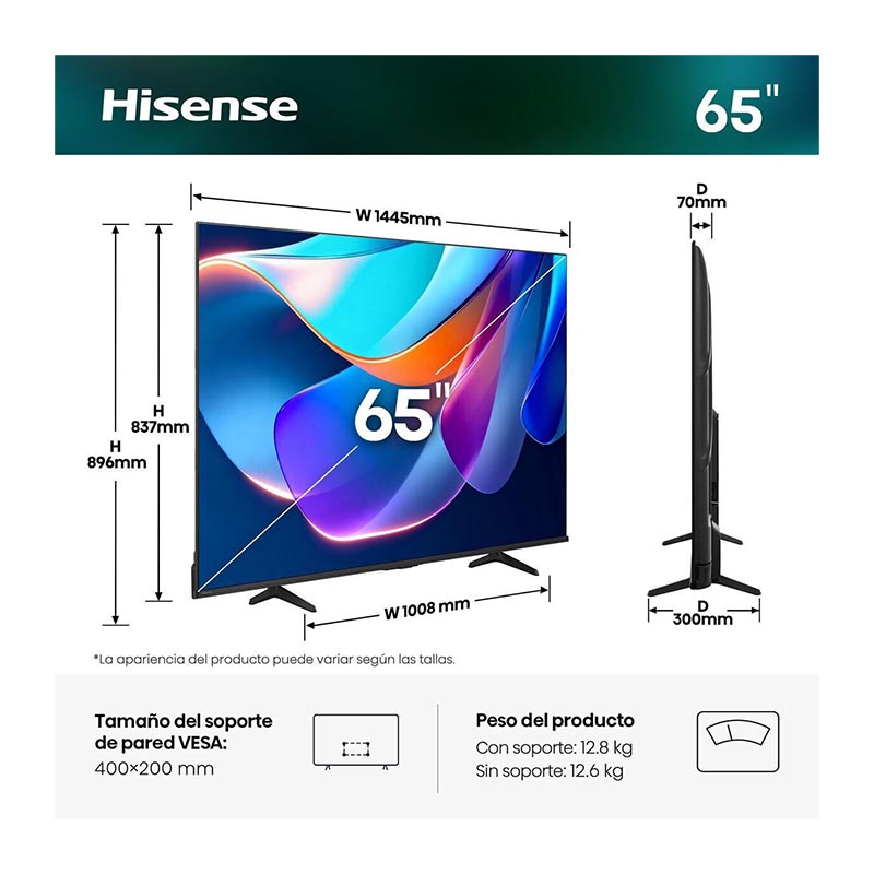 Hisense 65A6S Τηλεόραση Smart 65" 4K UHD DLED HDR (2026) - Image 2