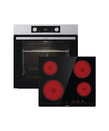 Alternative view of Gorenje BO6737E02X + ECT41SC Φούρνος άνω Πάγκου 77lt με Κεραμικές Εστίες (034062701)
