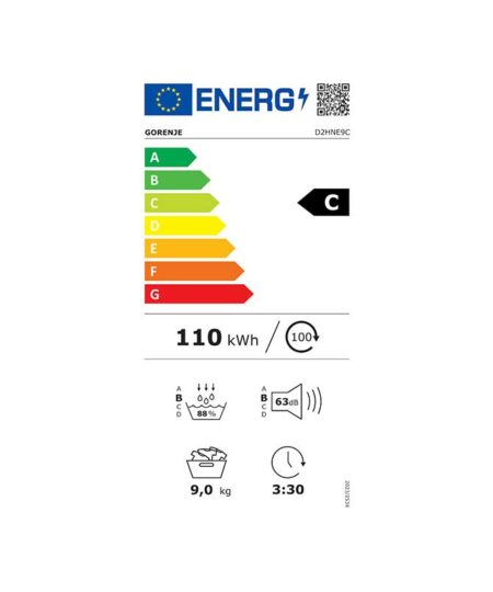 Alternative view of Gorenje D2HNE9C Στεγνωτήριο Ρούχων 9kg με Αντλία Θερμότητας