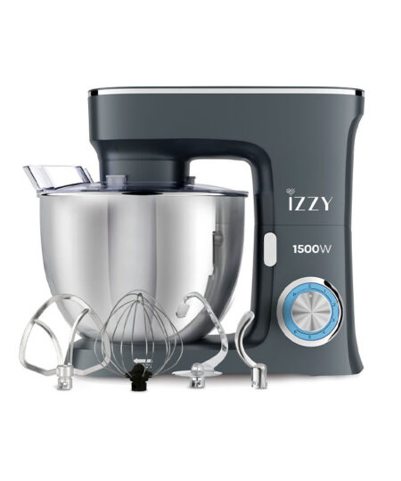 Izzy Chef Pro IZ-1505 Κουζινομηχανή 1500W με Ανοξείδωτο Κάδο 8lt Γκρι